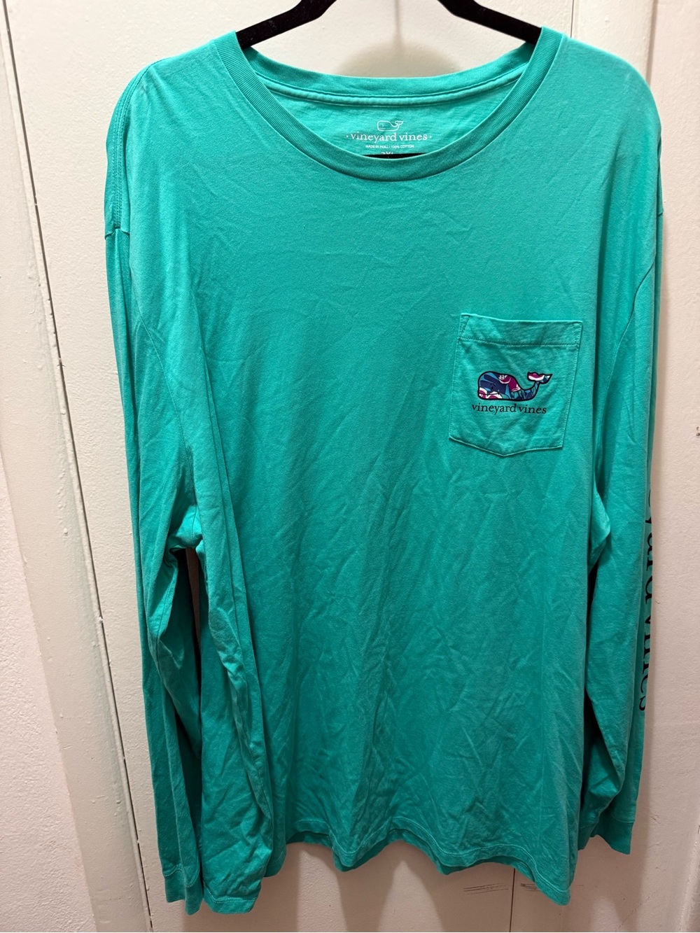 Vineyard Vines Men’s Long-Sleeve Pocket Tee - Teal Green